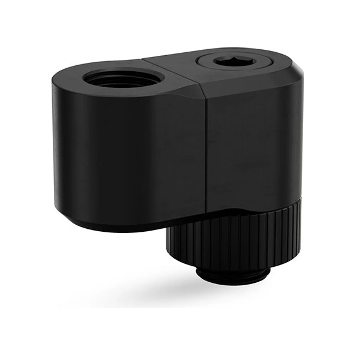 EKWB EK-Quantum Torque Double Rotary 21mm Offset Fitting - Black - 3831109893111