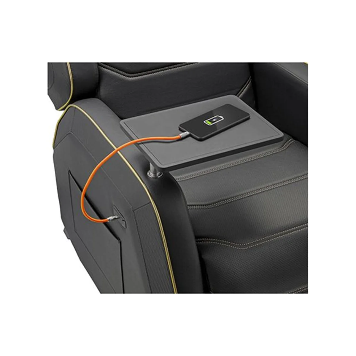 COUGAR Ranger Pro Royal Gaming Sofa - Black/Gold (Side Pocket, Swivel Table, USB-C) - 3MRGPGLB.0001 view 7
