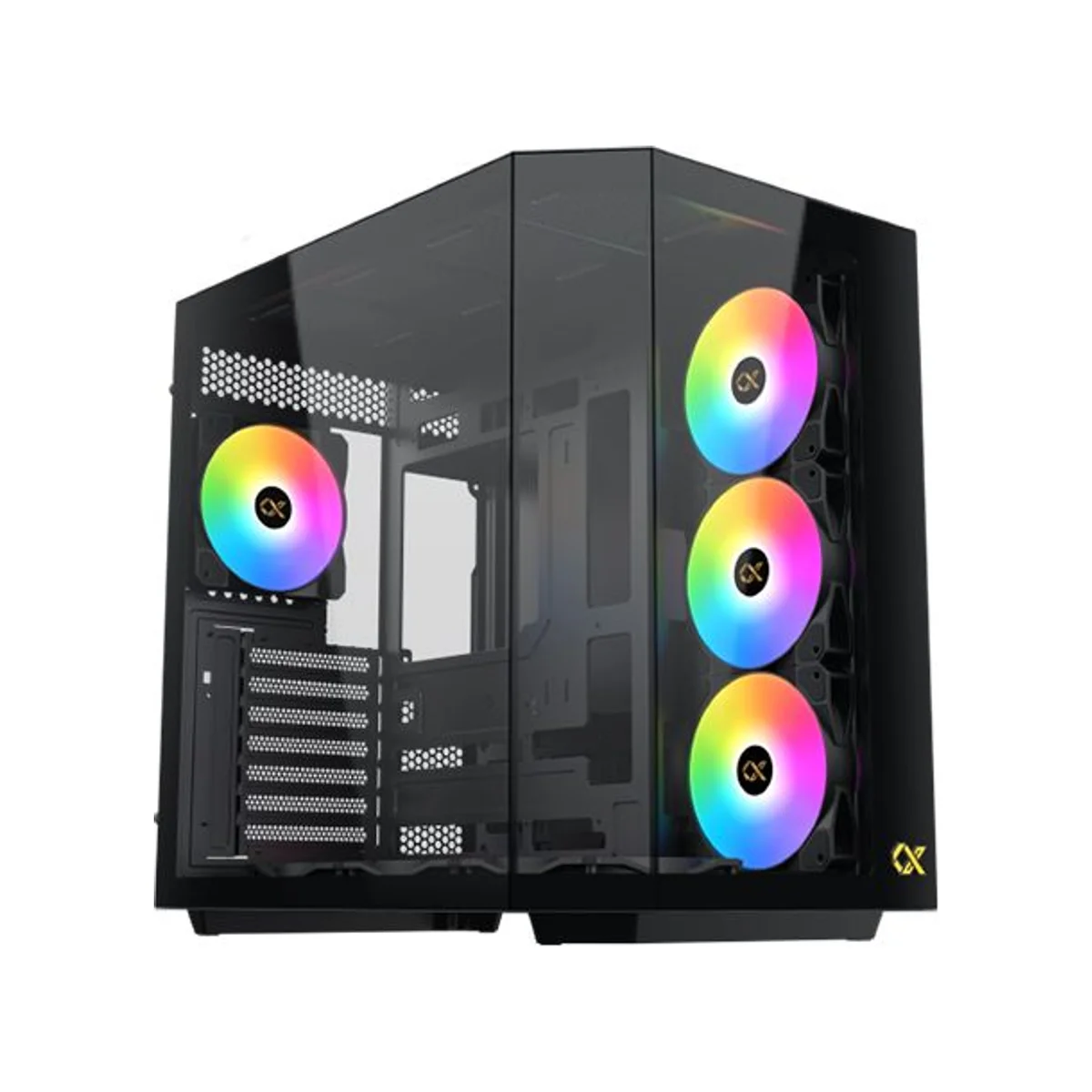 Xigmatek CUBI II Tempered Glass Mid-Tower Gaming Case - Black - EN45486