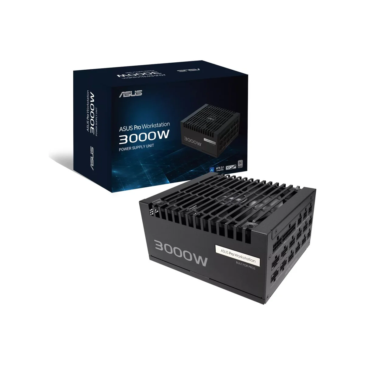 ASUS Pro WS 3000W 80 PLUS Platinum ATX 3.1 Power Supply (Black) - 90YE00Z0-B0EA00