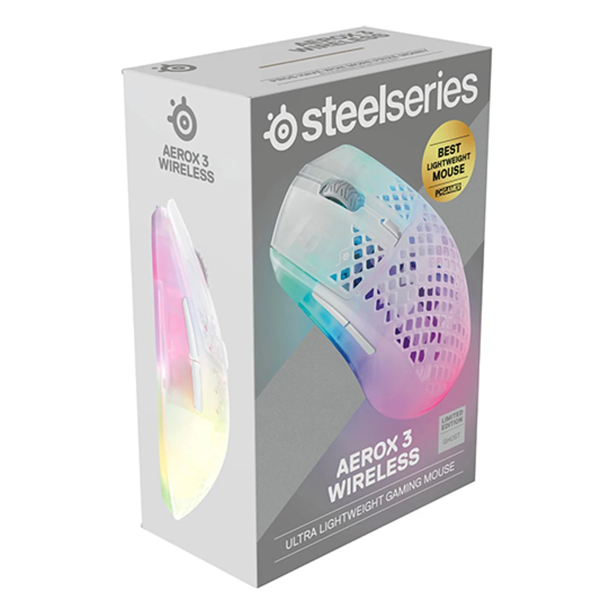 SteelSeries Aerox 3 Ghost Wireless Gaming Mouse - 18K DPI, 6 Buttons, RGB - 62610 view 5