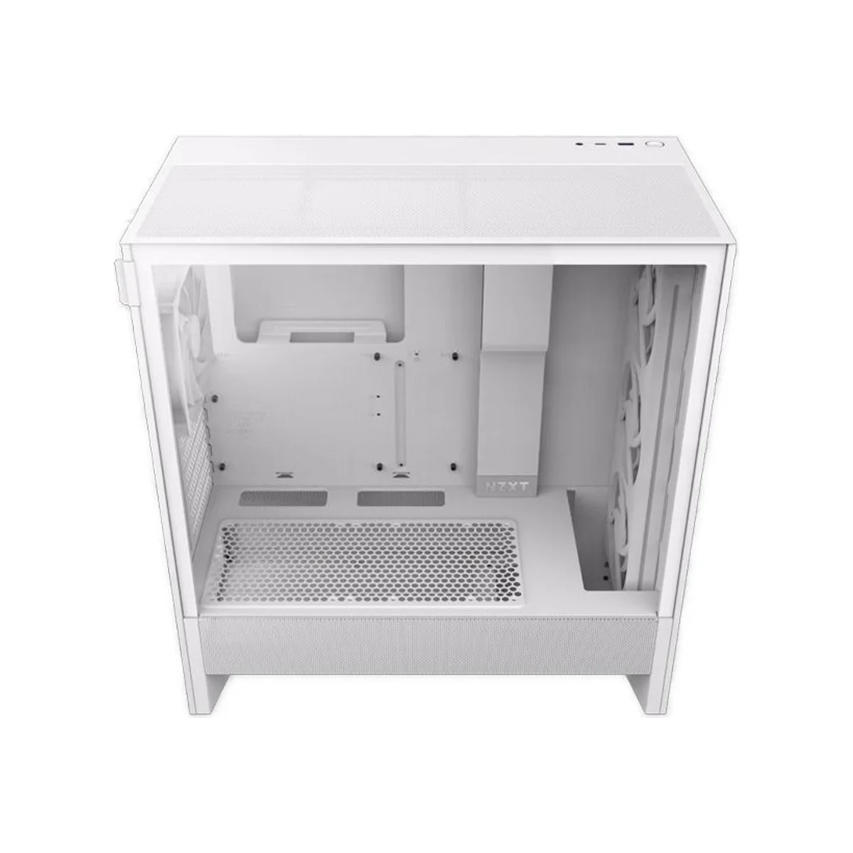NZXT H5 Flow RGB ATX Compact Mid Tower Airflow Gaming Case – White - CC-H52FW-R1 view 5