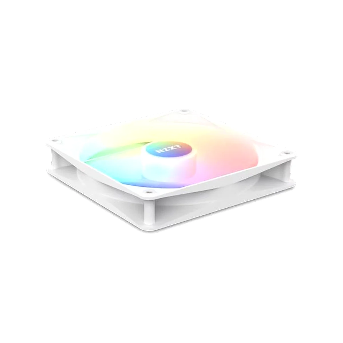 Nzxt F120 RGB Core Triple Pack 3 x 120mm Hub-Mounted RGB Fans & Controller - White - RF-C12TF-W1 view 2