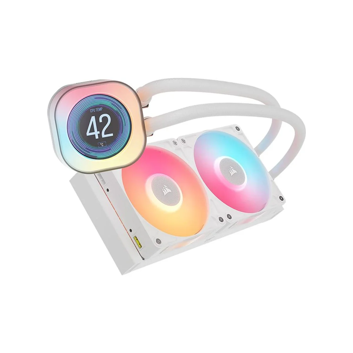 CORSAIR iCUE LINK TITAN 240 RX LCD Liquid CPU Cooler - White - CW-9061025-WW view 3