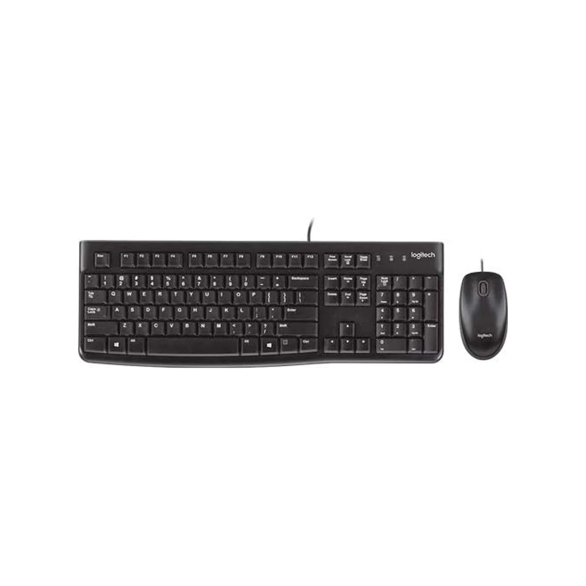 Logitech MK120 Wired Keyboard and Mouse Combo (Black) - Plug-and-Play USB - 920-002562