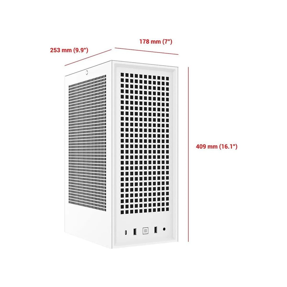 Hyte Revolt 3 Compact Mini-ITX SFF Gaming Case - White - CS-HYTE-REVOLT3-W view 2