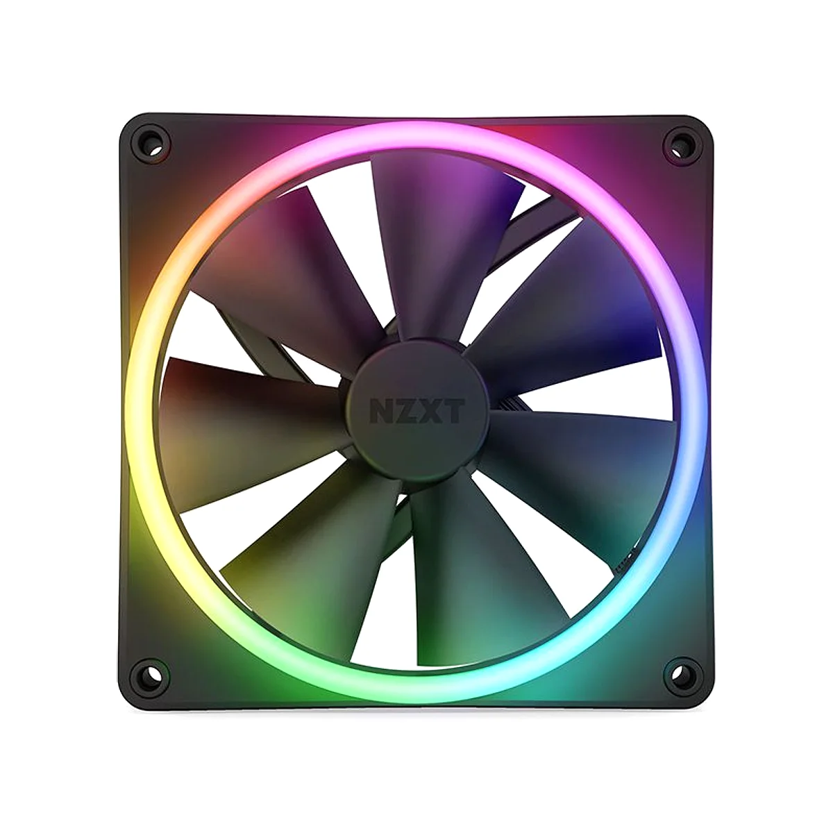 NZXT F140 RGB Duo 140mm PWM Single Fan - Black - RF-D14SF-B1 view 2