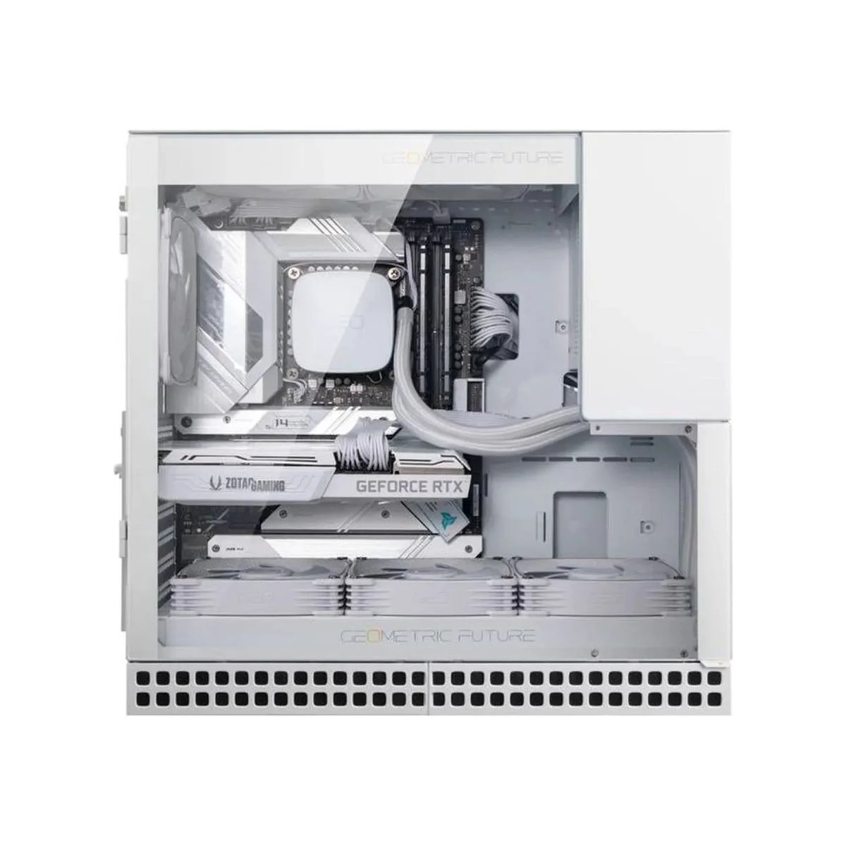 Geometric Future M4 King Arthur E-ATX Mid-Tower Gaming Case - White - GEO-M4-KAW view 4