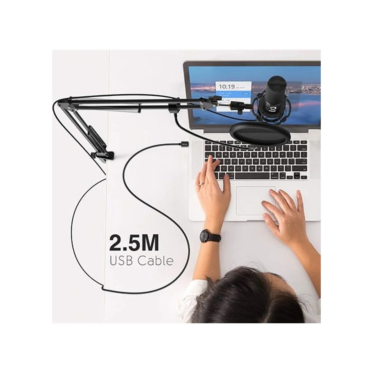 FIFINE T669 Studio Condenser USB Microphone Kit with Accessories (Cardioid, 20-20kHz) - T669 view 4