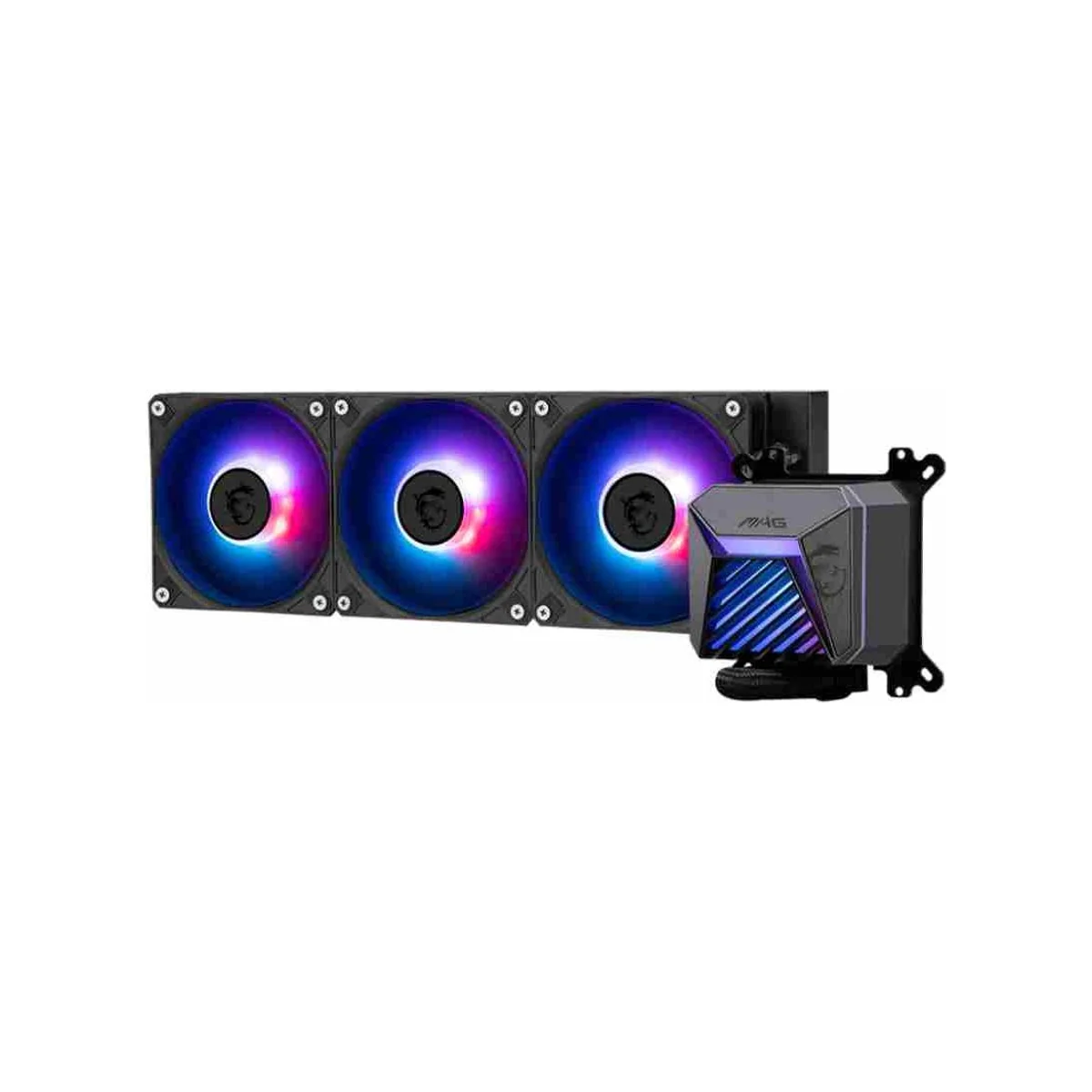 MSI MAG CORELIQUID A15 360mm CPU Liquid Cooler - Black (360mm Radiator, ARGB GEN2, 64.89 CFM Air Flow, Rifle Bearing) - 306-7ZW9A11-L80 view 2