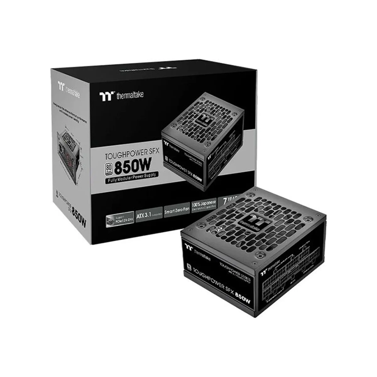 Thermaltake Toughpower SFX 850W 80 PLUS TT Platinum ATX Power Supply - Black - PS-STP-0850FNFAPK-1