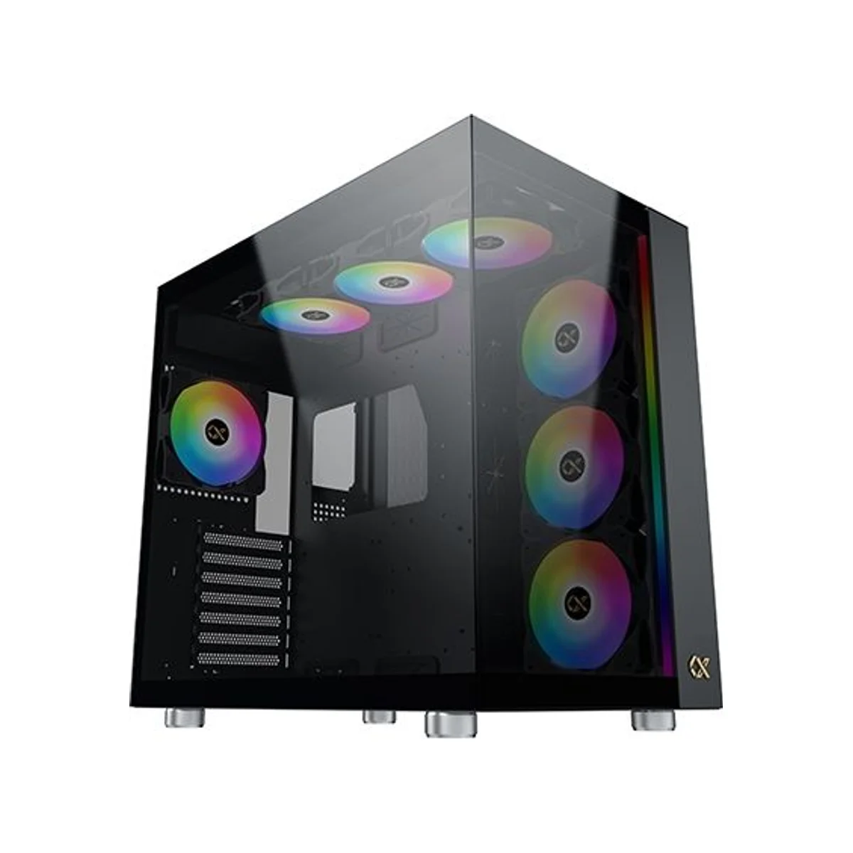 Xigmatek Aqua Ultra Tempered Glass RGB E-ATX Mid-Tower Gaming Case - Black - EN40672