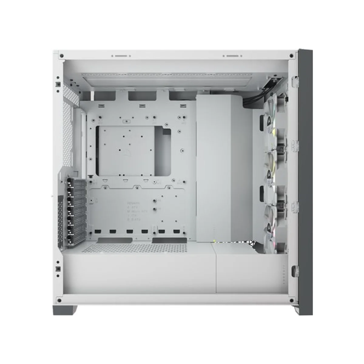 Corsair iCUE 5000X Tempered Glass RGB E-ATX Gaming Case - White - CC-9011213-WW view 3