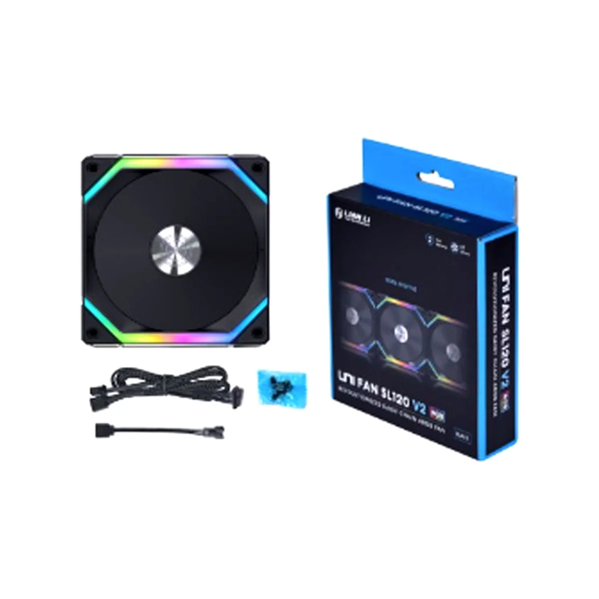 Lian Li UNI FAN SL120 V2 RGB 120mm Cooling Fan - Black - UF-SL120V2-1B view 3