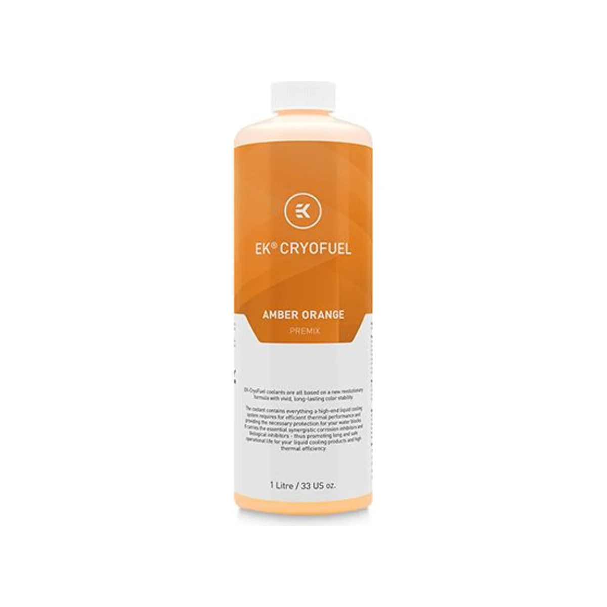 EKWB EK-CryoFuel Amber Orange Water Cooling Fluid (Low Electrical Conductivity, Corrosion Protection, Biodegradable) - 3831109810408
