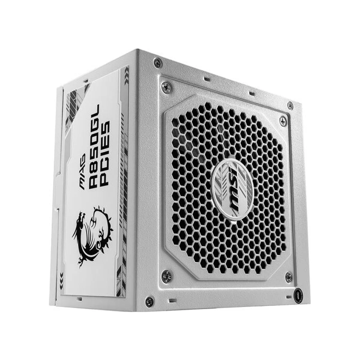 MSI MAG A850GL PCIE5 80 PLUS Gold Modular Power Supply - White - 306-7ZP8A31-CE0 view 2