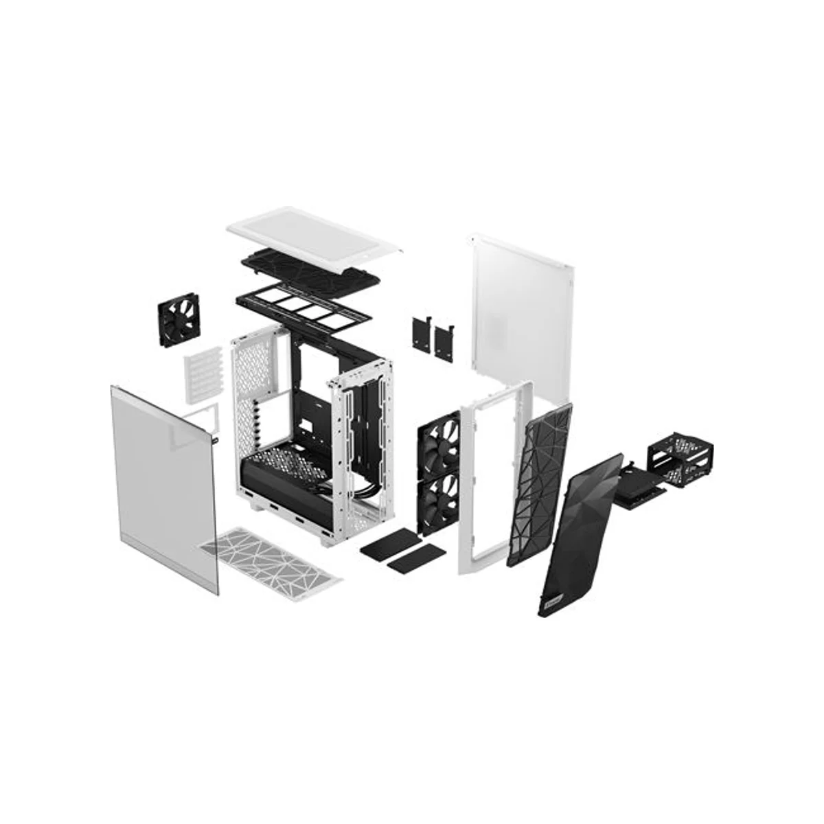 Fractal Meshify 2 Compact Clear Tint Tempered Glass ATX Gaming Case - White - FD-C-MES2C-05 view 6