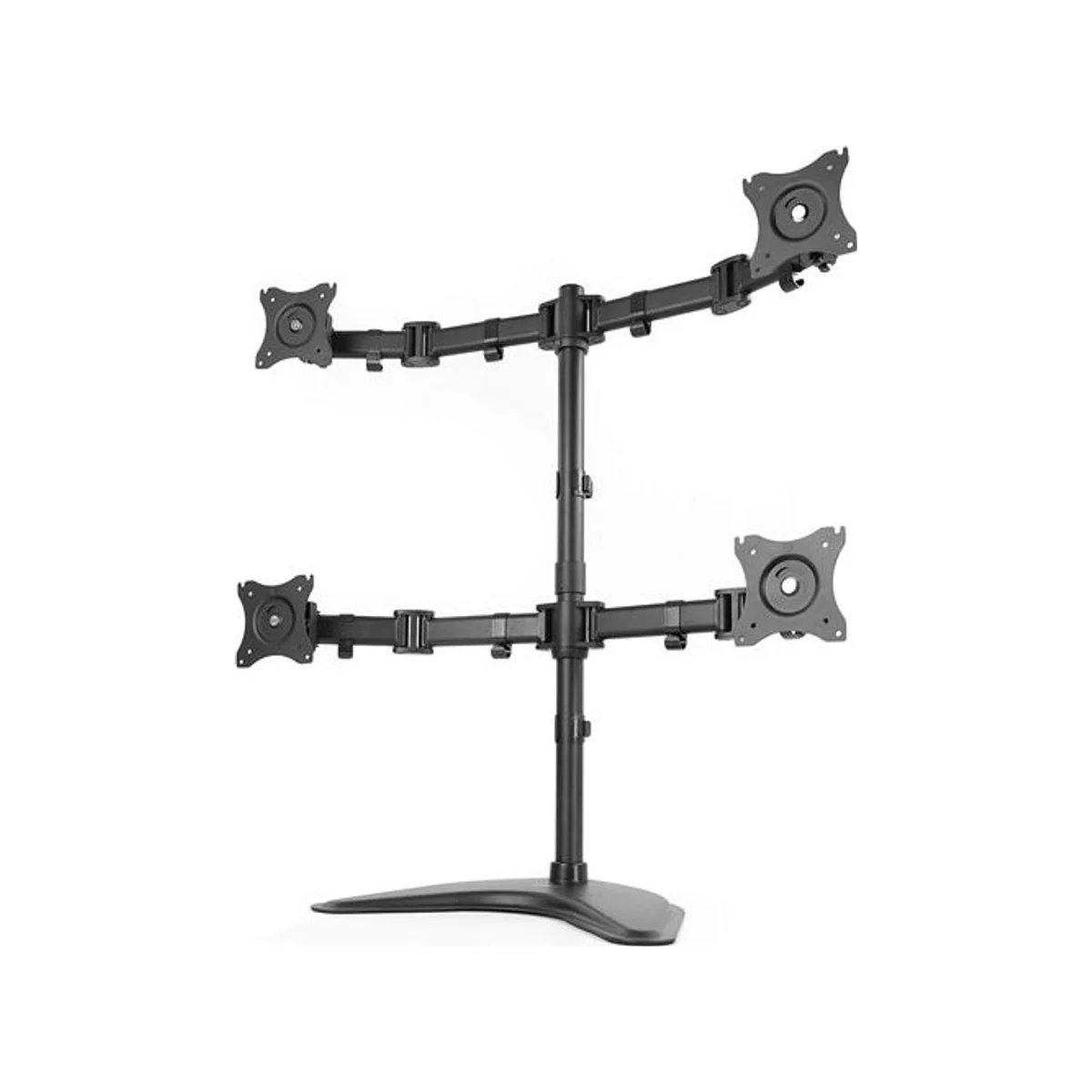 IDESIGN Quad Monitor Mount Fully Adjustable Free Standing Desk Mount for 4 LCD Screens (13-27 inch) - IDESIGN-4460