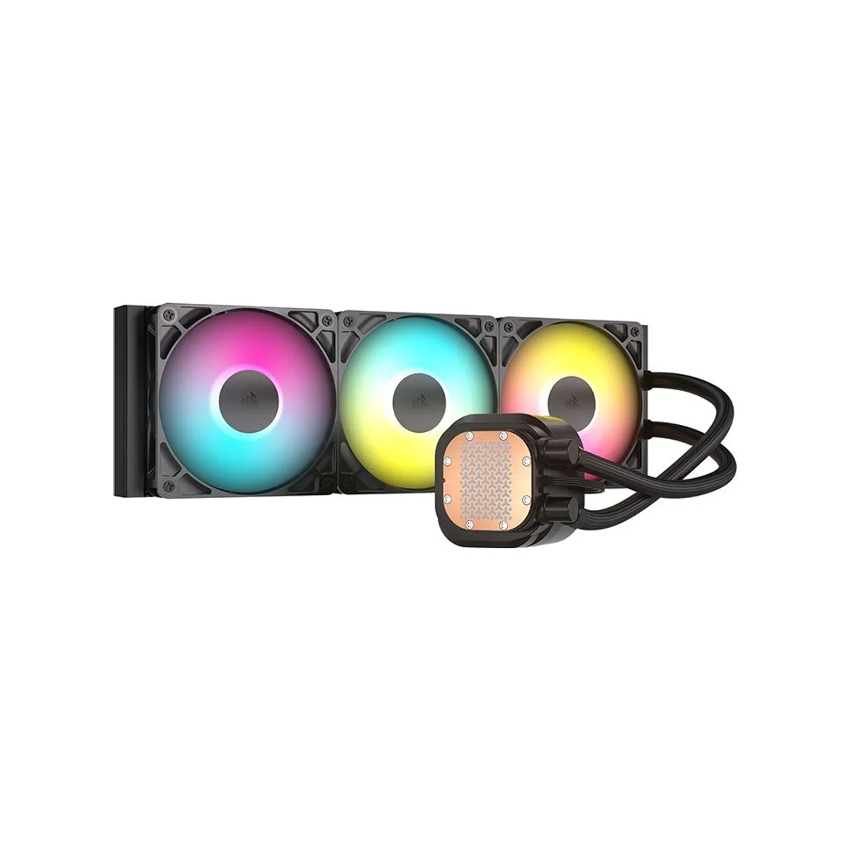 Corsair NAUTILUS 360 RS ARGB CPU Liquid Cooler - Black (360mm Radiator, RGB Lighting, 5-Year Warranty) - CW-9060093-WW view 3