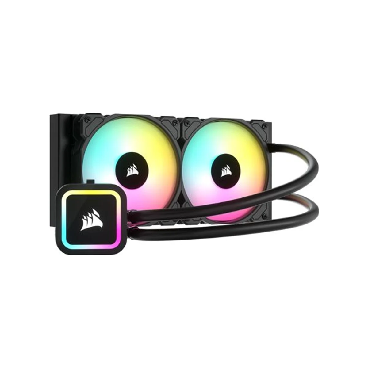 CORSAIR iCUE H100x RGB Elite V2 Liquid CPU Cooler (240mm Radiator, Copper Cold Plate, RGB Fans) - CW-9060065-WW2