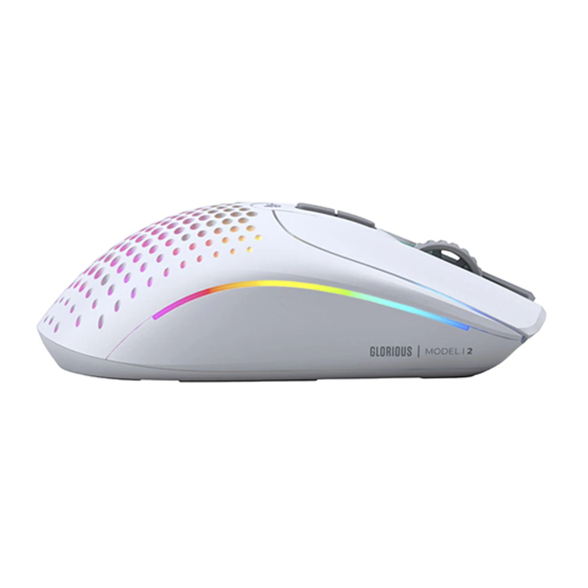 Glorious Model I Ultra Lightweight Wireless Optical Gaming Mouse - Matte White (9 Programmable Buttons, 26000 DPI, RGB) - GLO-MS-IWV2-MW view 3