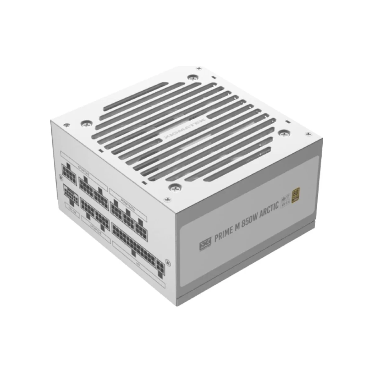 XIGMATEK Prime M 850W Arctic 80 PLUS Gold Power Supply (850W, 80+ Gold, ATX 3.1, PCIe 5.1) - EN48098