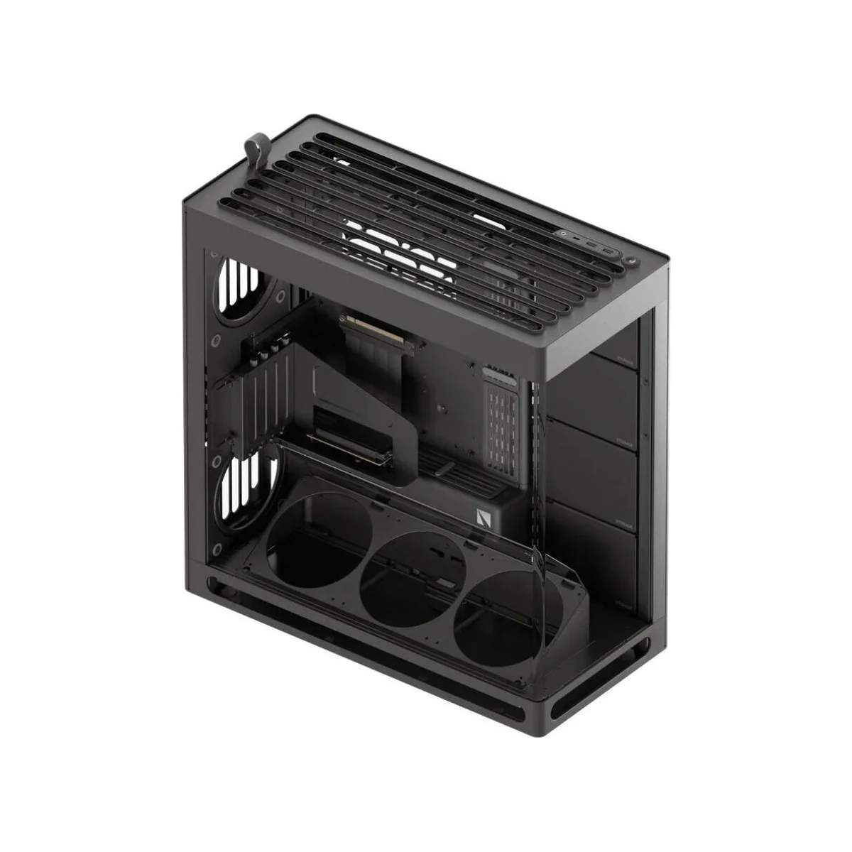 HAVN HS 420 VGPU Airflow Dual-chamber Mid-Tower Gaming Case - Black - HVN-CA-HS420-08 view 3