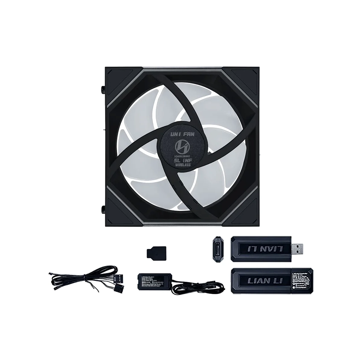 Lian Li UNI FAN SL Infinity Wireless 120mm ARGB PWM Triple Pack Fan - Black - 12SLIN1W3B view 4