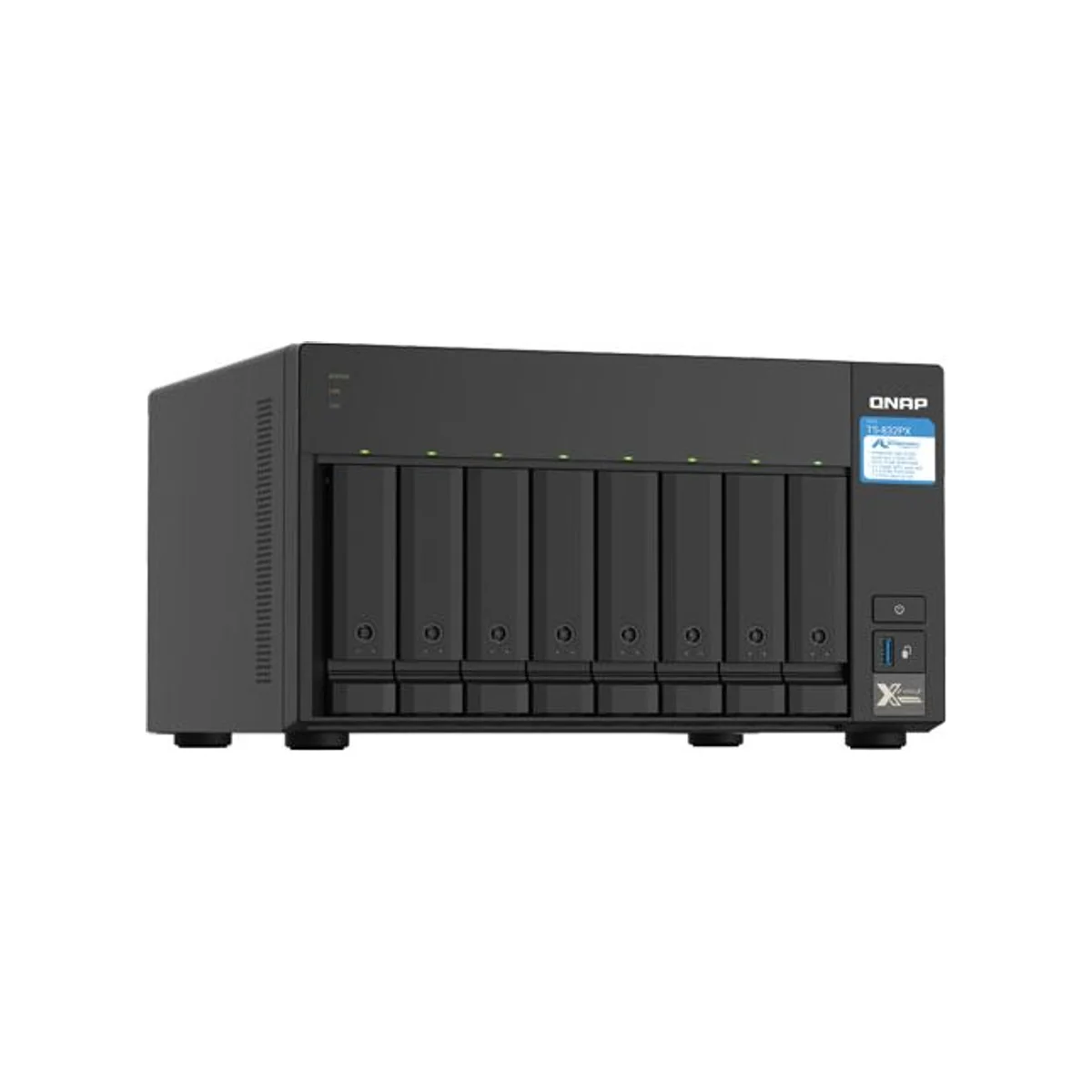 QNAP TS-832PX-4G NAS BOX (8-Bay, 10GbE, 2.5GbE, PCIe Expansion) view 2