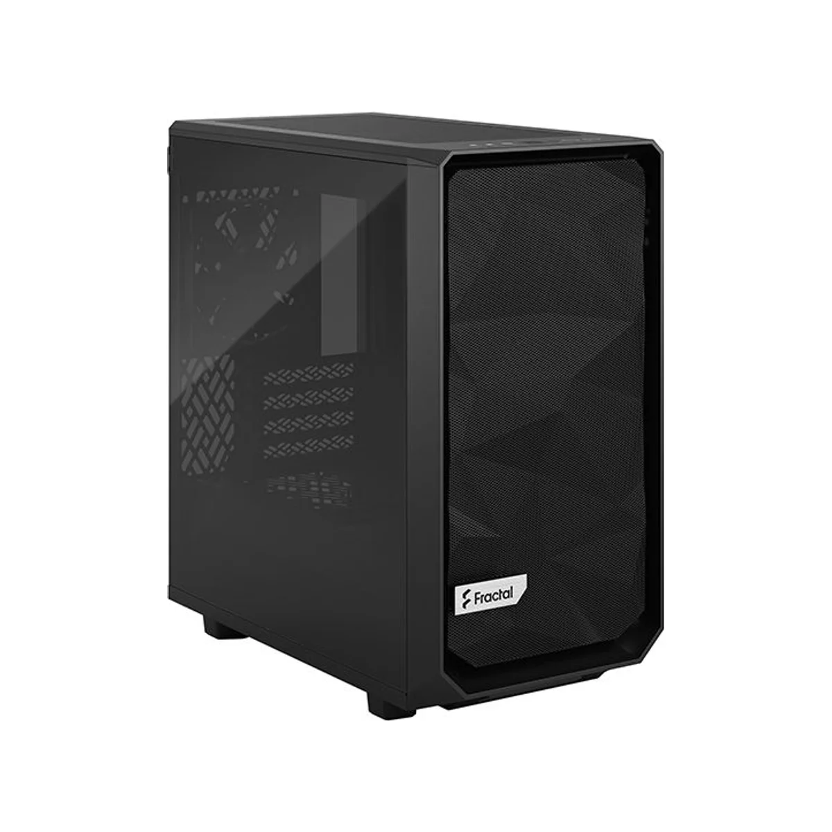 Fractal Meshify 2 Mini Black TG Dark Tint Micro ATX Mid Tower Case (mATX, Dark Tint Glass, High Airflow) - FD-C-MES2M-01
