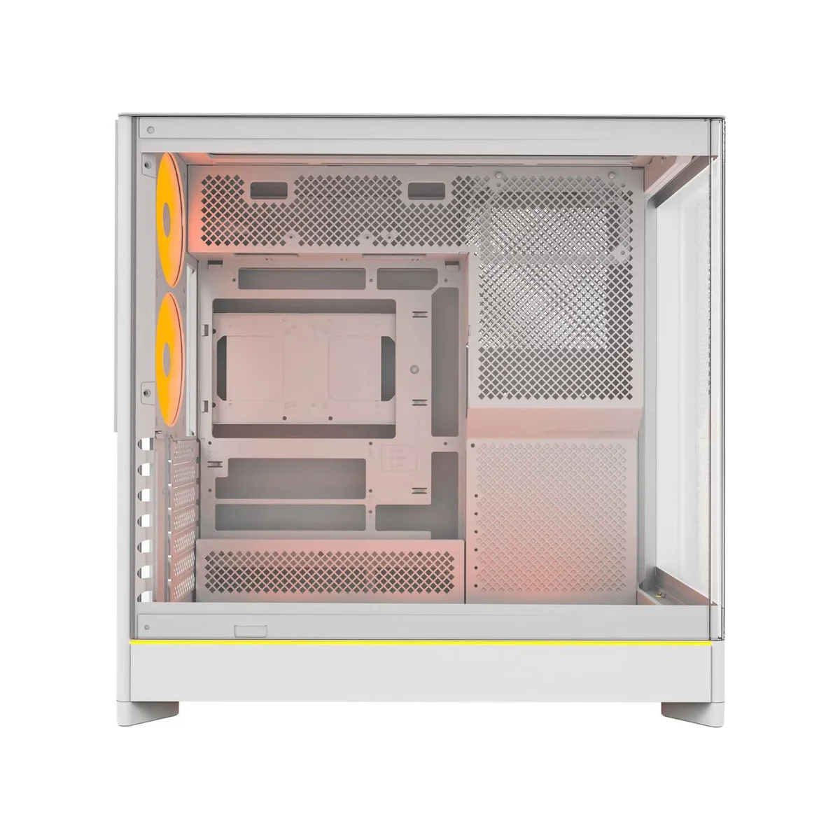 Montech HS02 PRO Tempered Glass ARGB Dual-chamber Mid-Tower Gaming Case - White - HS02-PRO-W view 3