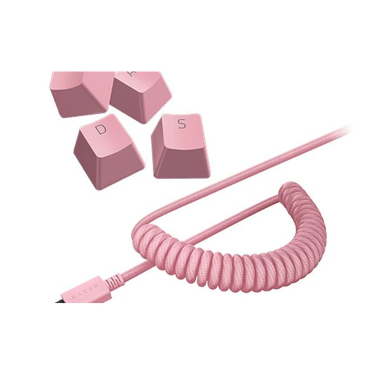 Razer PBT Keycap + Coiled Cable Upgrade Set - Quartz Edition | RC21-01491000-R3M1 view 2