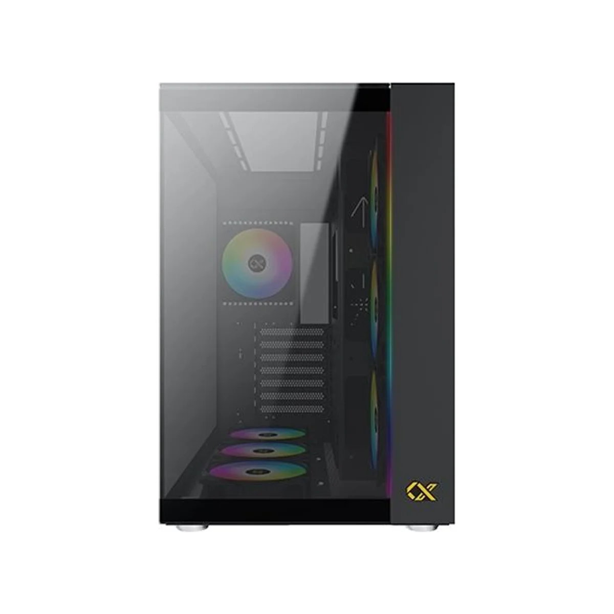 Xigmatek Aqua Ultra Tempered Glass RGB E-ATX Mid-Tower Gaming Case - Black - EN40672 view 3
