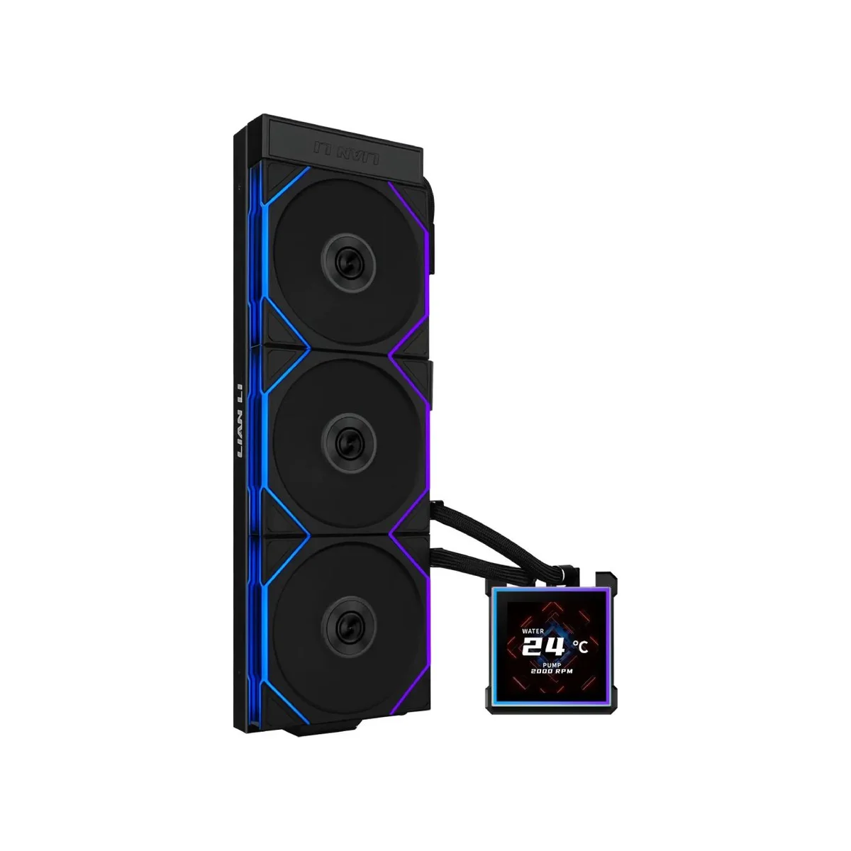 Lian Li HydroShift II LCD-S 360TL Black AIO CPU Liquid Cooler (120mm Fans, LCD Display, RGB) - G89.GHS2LCDS36TB.00