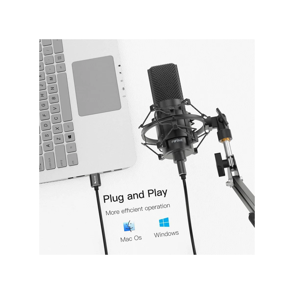 FIFINE K780 Factory Professional Recording USB Microphone with Arm Stand - K780 view 6