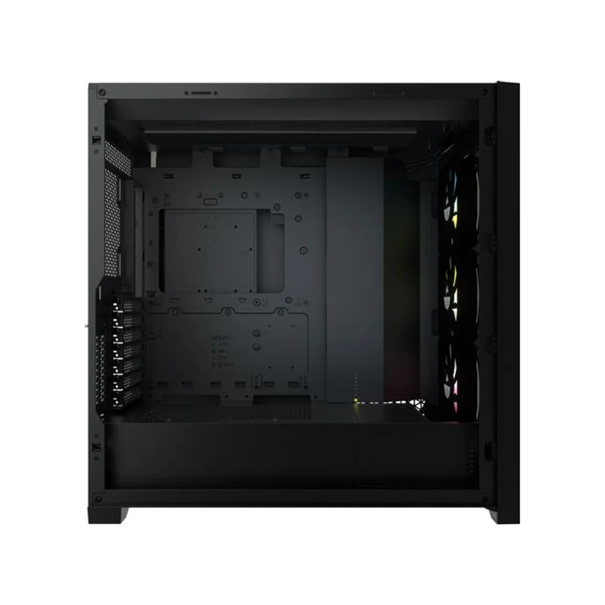 Corsair iCUE 5000X Tempered Glass RGB E-ATX Gaming Case - Black - CC-9011212-WW view 4