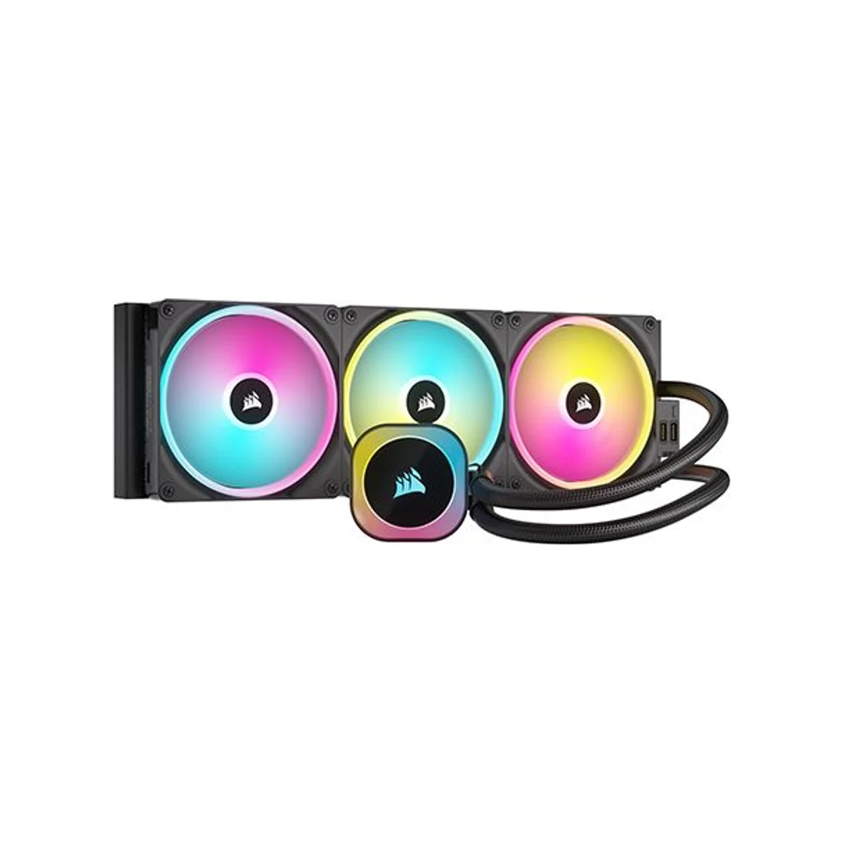 CORSAIR iCUE LINK H170i RGB AIO Liquid CPU Cooler - Black (420mm, QX140 RGB Fans, Copper Cold Plate) - CW-9061004-WW