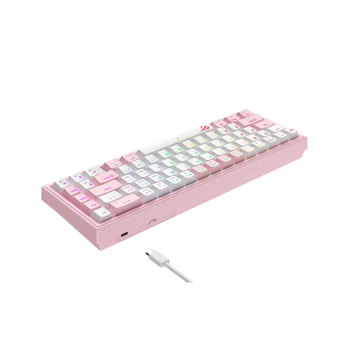 HAVIT 75% Compact Blended Light Mechanical Keyboard - Pink | KB874L view 4