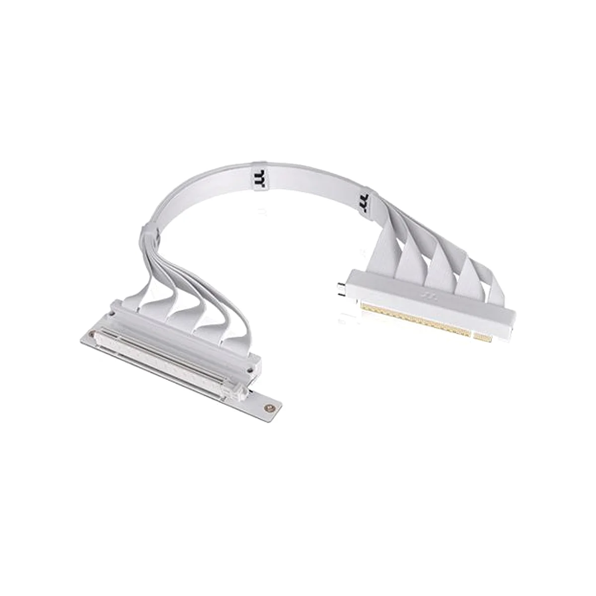 Thermaltake PCI-E 4.0 Dual 90 Degree 400mm Riser Cable - White | AC-077-CO6OTN-C1 view 2