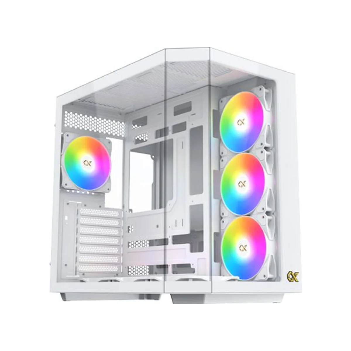 Xigmatek CUBI II Arctic Tempered Glass Mid-Tower Gaming Case - White - EN45493