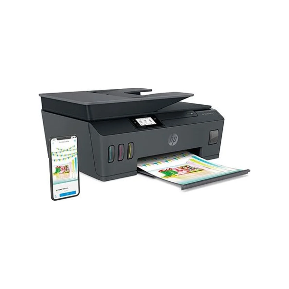 HP Smart Tank 615 Wireless All-in-One Printer - Black (Print, Copy, Scan, Fax, Wi-Fi) - Y0F71A view 3