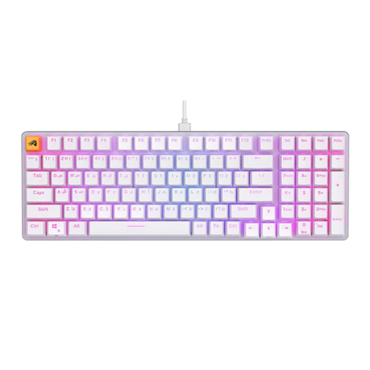 Glorious GMMK2 96% Wired RGB Mechanical Gaming Keyboard - White | GLO-GMMK2-96-FOX-W-A