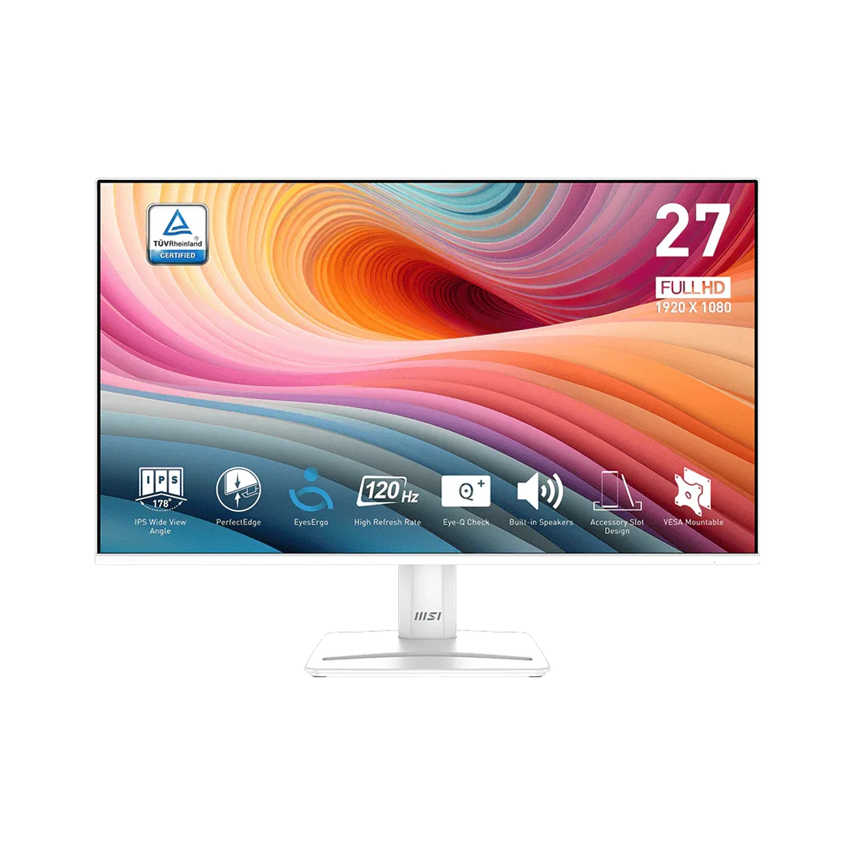 MSI PRO MP275W E2 27" FHD, 120Hz, 1ms Business Monitor - White - 9S6-3PD3CM-050