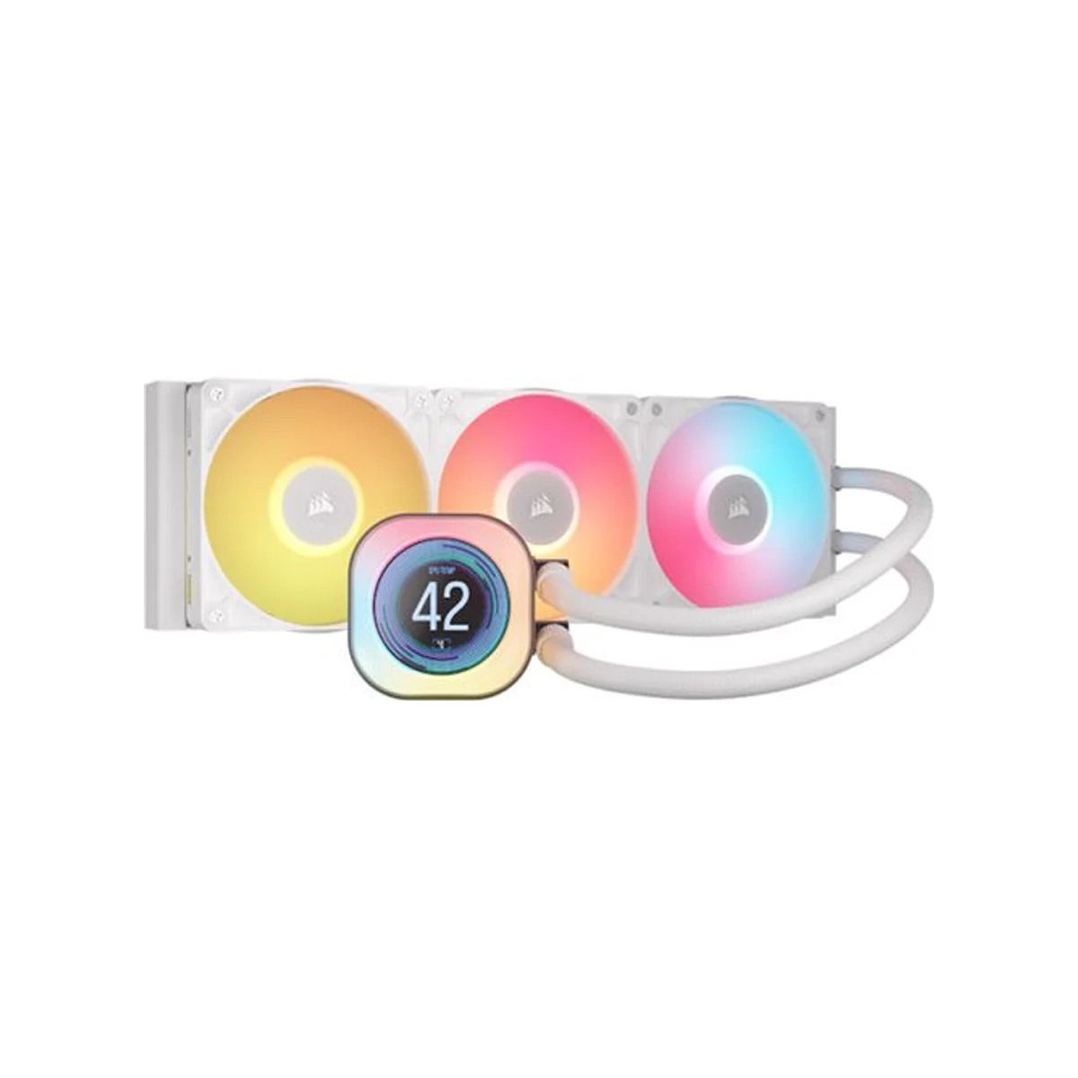 CORSAIR iCUE LINK TITAN 360 RX LCD Liquid CPU Cooler - White - CW-9061026-WW