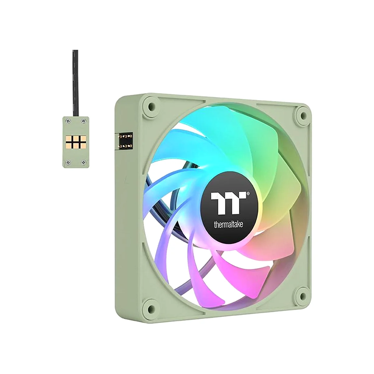 Thermaltake CT120 EX ARGB Reverse 120mm 3-Fan Pack Cooling Fan - Green - CL-F198-PL12MG-A view 2