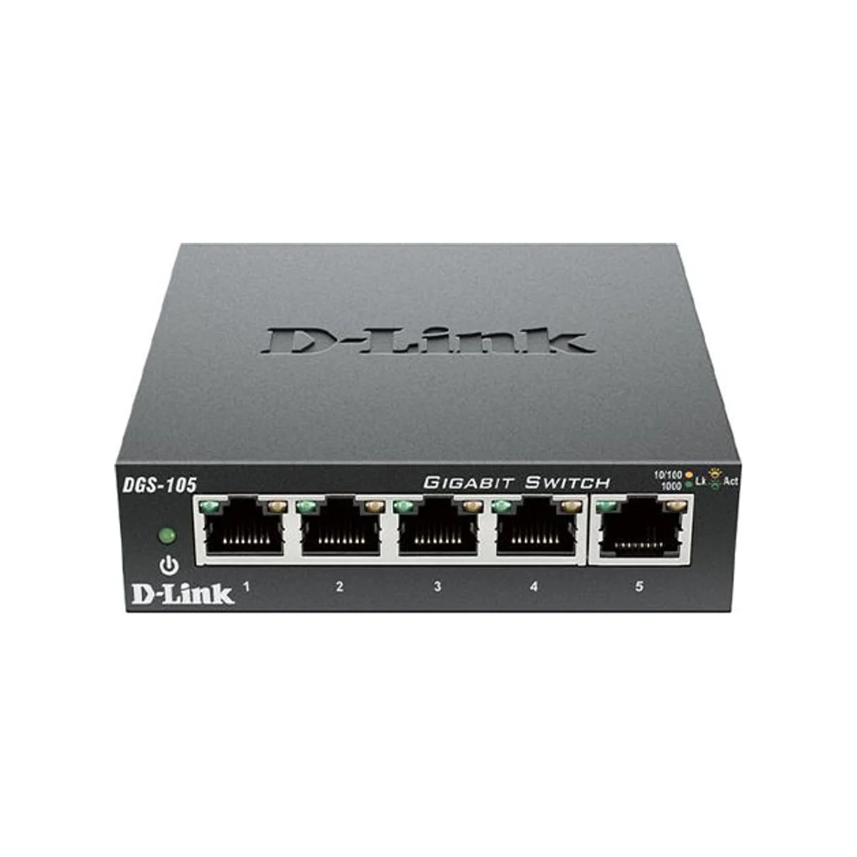 D-LINK SWITCH DLINK 5 PORT GIGABIT | DGS-105 (Unmanaged Switch, Gigabit Ethernet, 10 Gbps Switching Capacity, 1 Year Warranty) - DGS-105