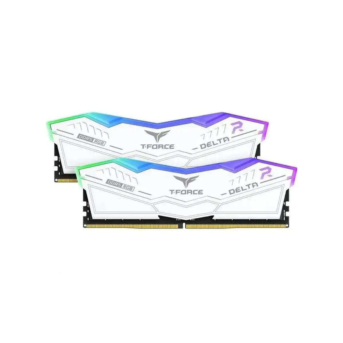 TeamGroup T-Force Delta 32 GB (2X16) DDR5 6000MHz RAM Memory (CL38, RGB, White) – FF4D532G6000HC38ADC01