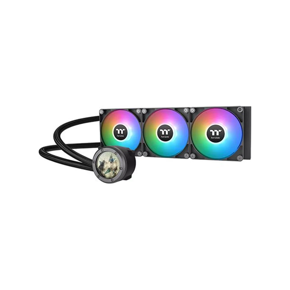Thermaltake TH360 V2 Ultra ARGB Sync All-In-One Liquid Cooler - Black (2.1” LCD, 360mm Radiator, ARGB Fans) - CL-W384-PL12SW-A