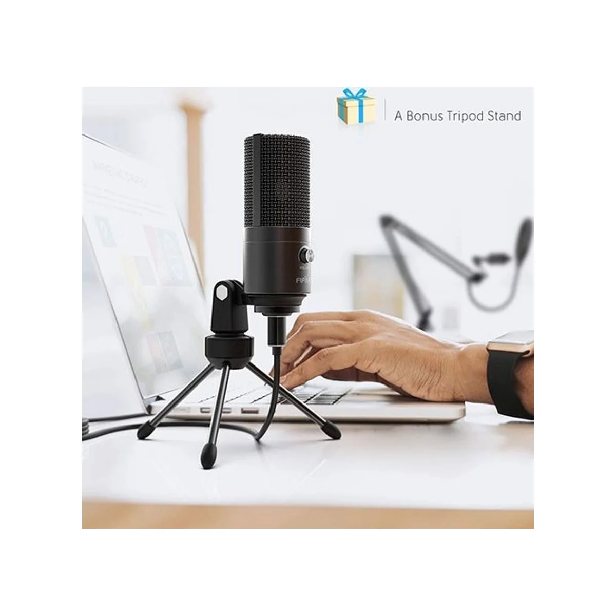 FIFINE T669 Studio Condenser USB Microphone Kit with Accessories (Cardioid, 20-20kHz) - T669 view 3