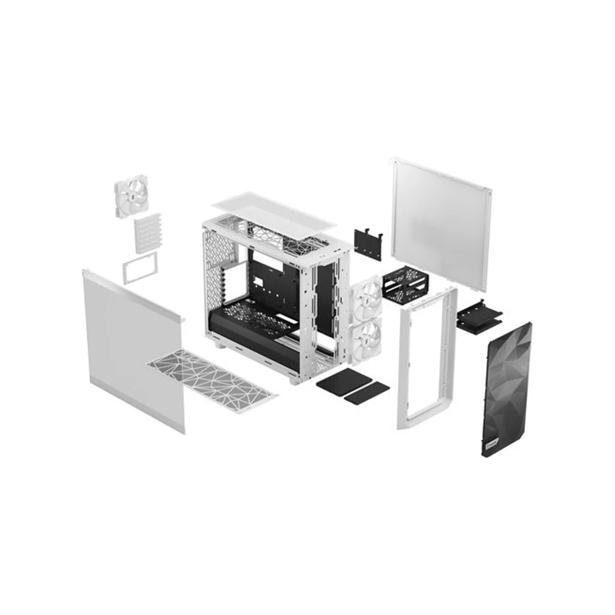 Fractal Meshify 2 Lite Clear Tempered Glass ATX Gaming Case - White - FD-C-MEL2A-04 view 6